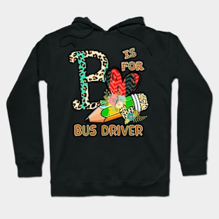 1St Day Of School Bus Driver Leopard Flowers Eacher Hoodie